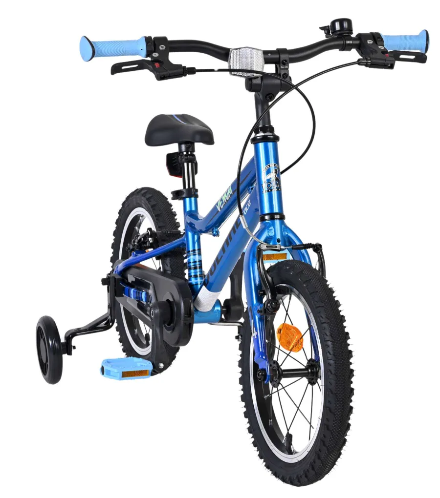 Volare Venom Kinderfiets – Jongens – 14 inch – Blauw – Twee handremmen — foto 7