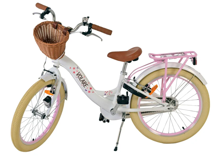 Volare Blossom Kinderfiets – Meisjes – 20 inch – Wit – Twee handremmen — foto 10