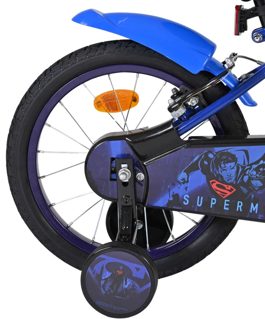 Superman Kinderfiets – Jongens – 16 inch – Blauw – Twee handremmen — foto 2