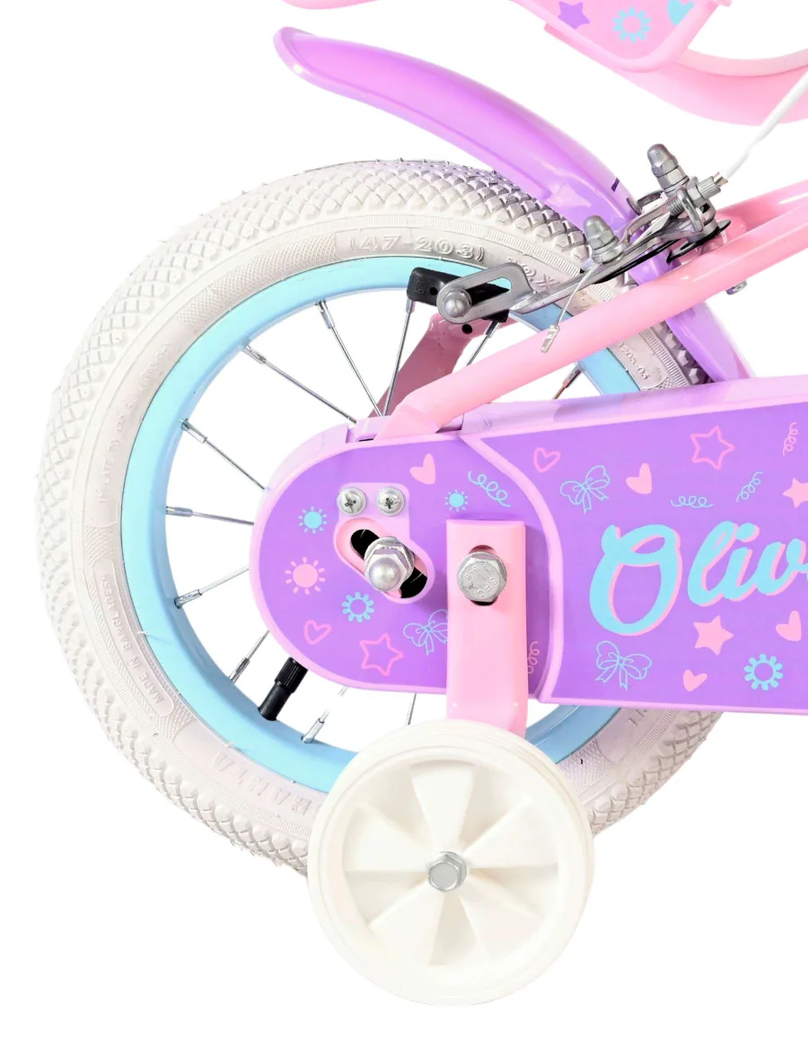 Volare Olivia Kinderfiets – Meisjes – 12 inch – Roze – Twee handremmen — foto 2