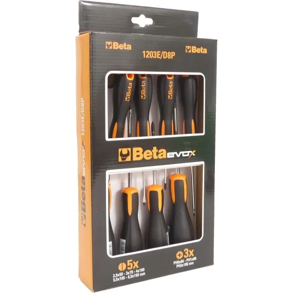 Schroevendraaierset Beta Tools Evox 1203E/D8P – 8 delig
