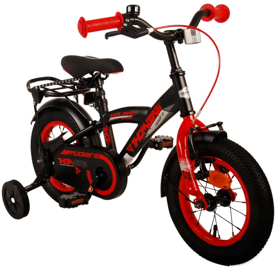 Volare Thombike Kinderfiets – Jongens – 12 inch – Zwart Rood — foto 17