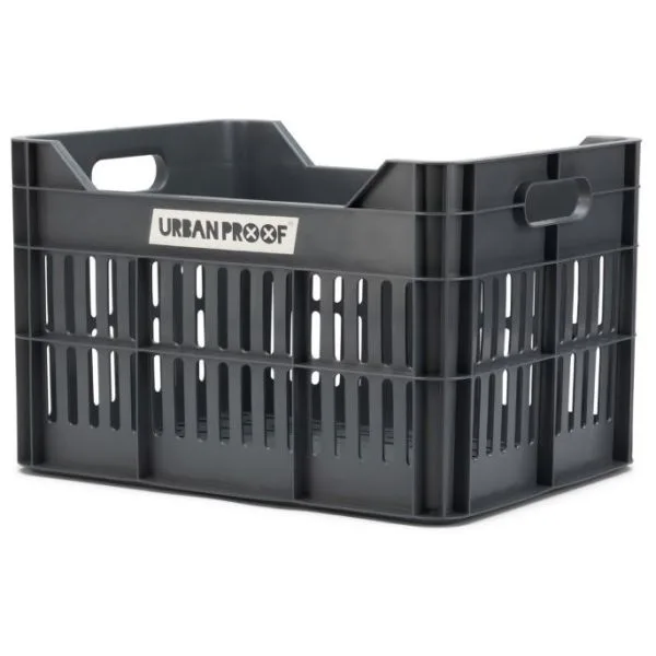 Gerecyclede Fietskrat Urban Proof Click 30 Liter As grijs