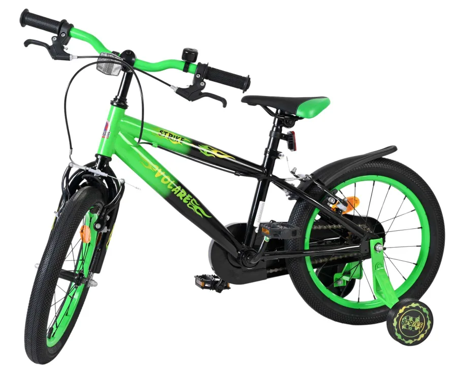 Volare Strike Kinderfiets – Jongens – 16 inch – Zwart Groen – Twee Handremmen — foto 9