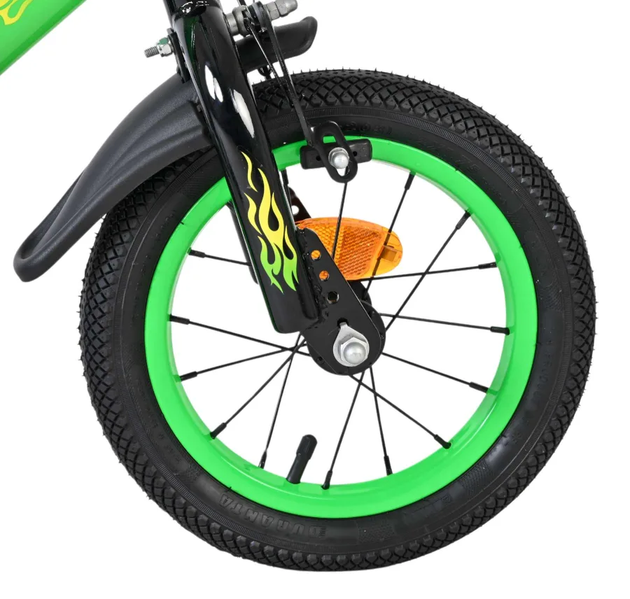 Volare Strike Kinderfiets – Jongens – 12 inch – Zwart Groen — foto 3
