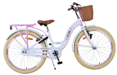 Volare Blossom Children's bike – Girls – 24 inch – White – Two hand brakes