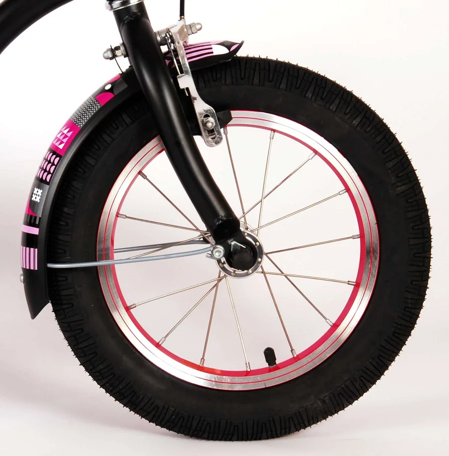 Volare Miracle Kinderfiets – Meisjes – 14 inch – Mat Zwart – Prime Collection — foto 12
