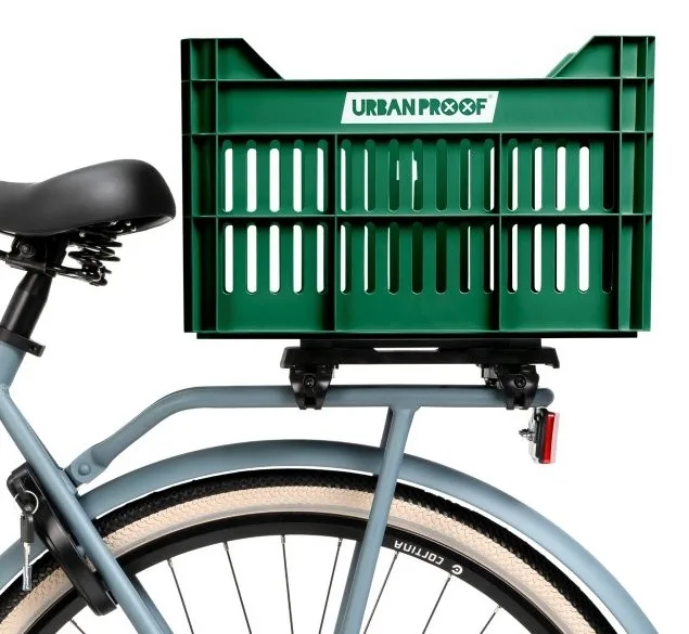 Gerecyclede Fietskrat Urban Proof Click 30 Liter Retro Groen — foto 13