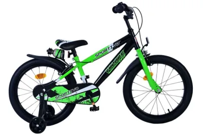 Volare Sportivo Kinderfiets – Jongens – 18 inch – Groen Zwart – Twee Handremmen