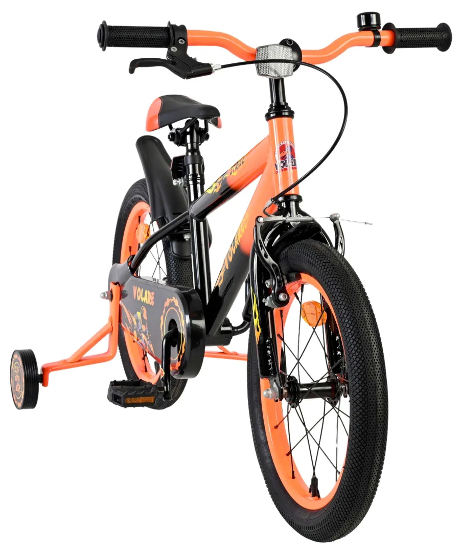 Volare Strike Kinderfiets – Jongens – 16 inch – Zwart Oranje – Twee Handremmen — foto 6