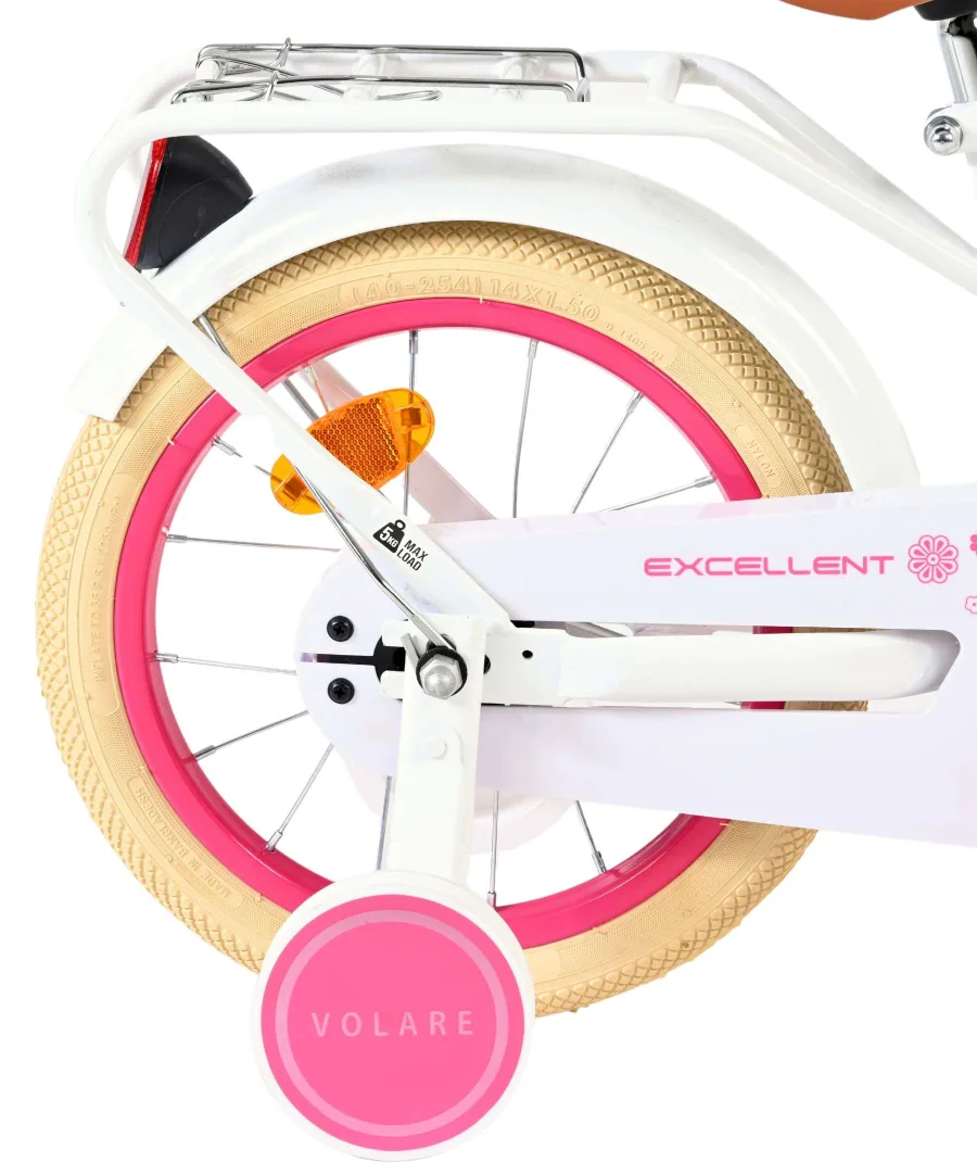 Volare Excellent Kinderfiets – Meisjes – 14 inch – Wit — foto 2
