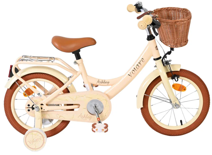 Volare Ashley Kinderfiets - Meisjes - 14 inch - Creme