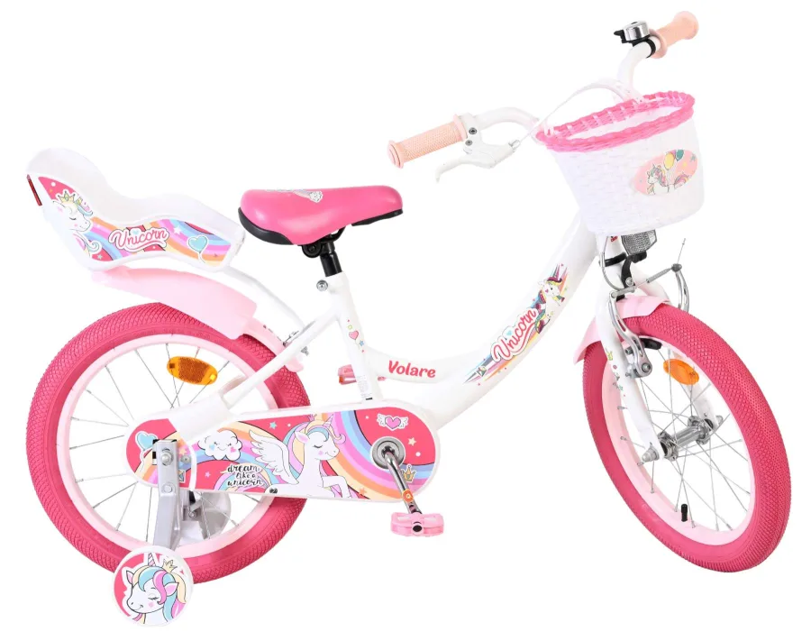 Volare Unicorn Kinderfiets – Meisjes – 16 inch – Wit — foto 11