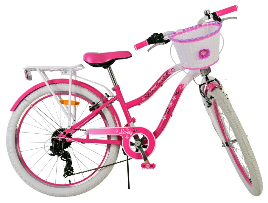 Volare Lovely Kinderfiets – Meisjes – 24 inch – Roze – 7 Versnellingen — foto 2