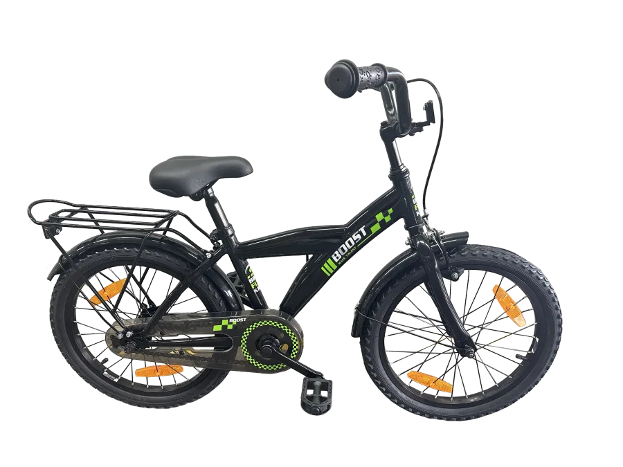 Kinderfiets Bikefun Boost 18 inch met remnaaf - Zwart