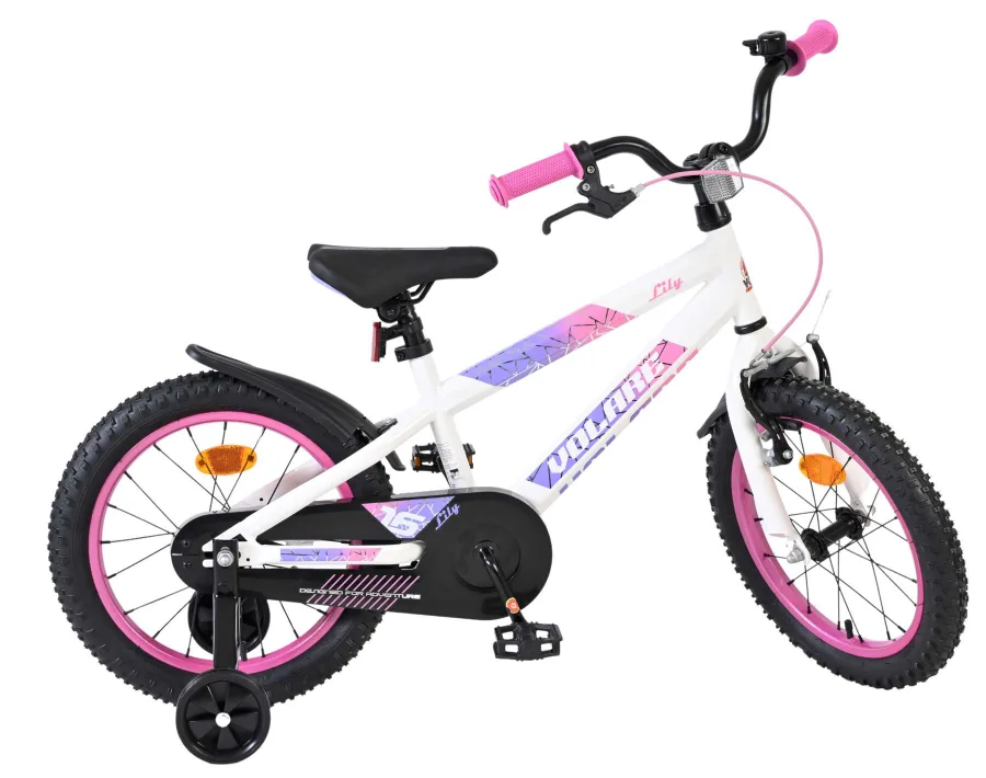 Volare Lily Kinderfiets – Meisjes – 16 inch – Wit Roze Paars — foto 11