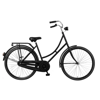 Omafiets Eigen merk 28″ 50 cm Mat zwart nexus 3 remnaaf