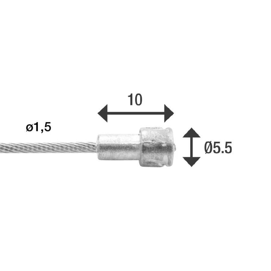 Rem binnenkabel RVS 2000 mm ø 1,5 mm 100 stuks — foto 3