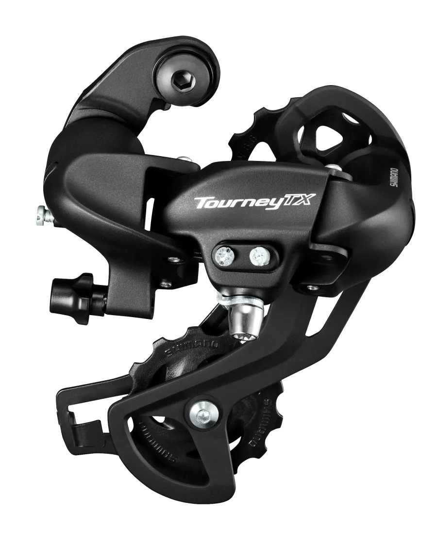 Rear derailleur 7/8-speed Shimano Tourney TX800 with pad attachment - black