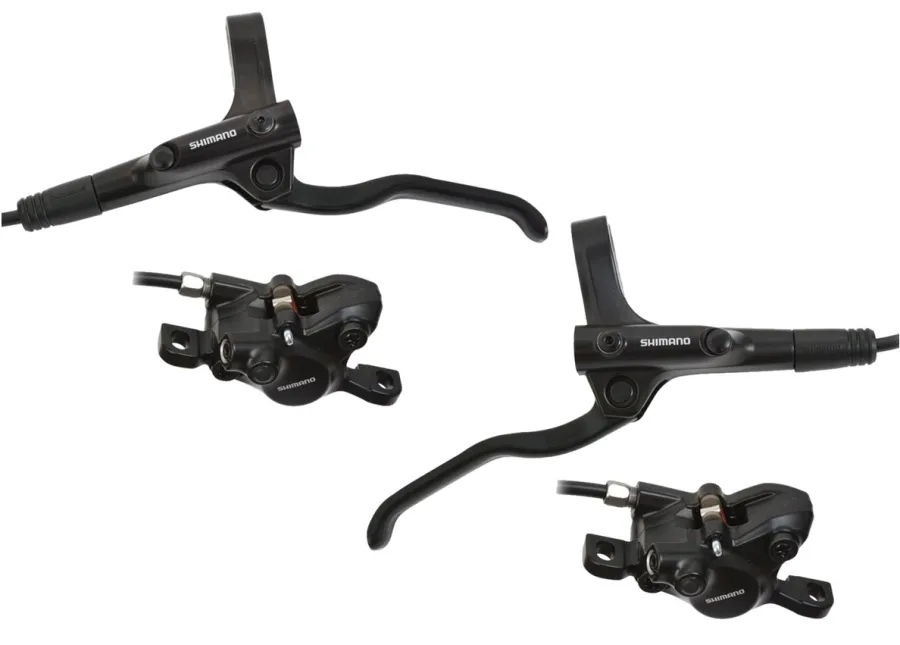 Hydraulic disc brake set Shimano MT200 for- and achterzijde - without brake disc - black
