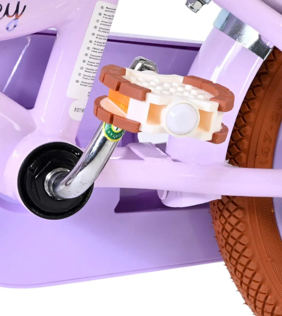 Volare Ashley Kinderfiets – Meisjes – 12 inch – Lila – Twee handremmen — foto 10