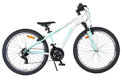 Volare Boost Kinderfiets – 24 inch – 21 Speed – Wit/Mintgroen