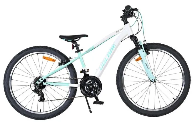 Volare Boost Kinderfiets – 24 inch – 21 Speed – Wit/Mintgroen