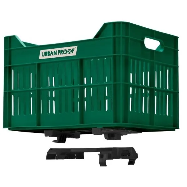 Gerecyclede Fietskrat Urban Proof Click 30 Liter Retro Groen — foto 2