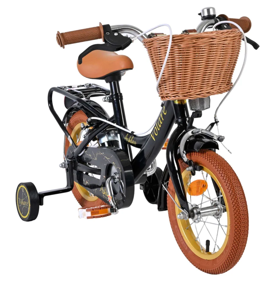 Volare Ashley Kinderfiets – Meisjes – 12 inch – Zwart – Twee handremmen — foto 5