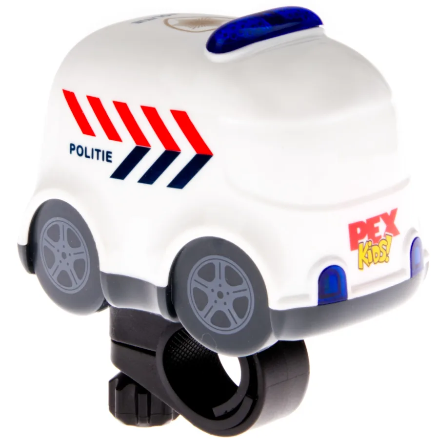 Fietsbel met sirene en zwaailichten PexKids “politieauto Finn” — foto 4