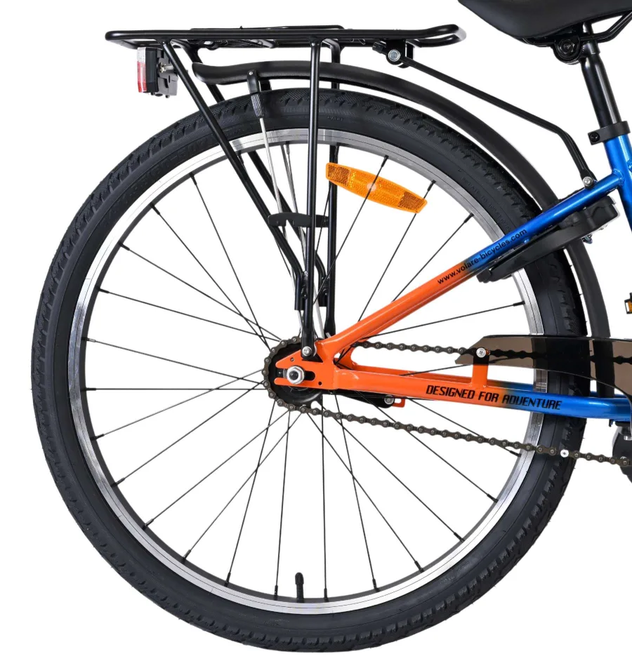 Volare Explorer Kinderfiets – Jongens – 24 inch – Blauw/Oranje — foto 2