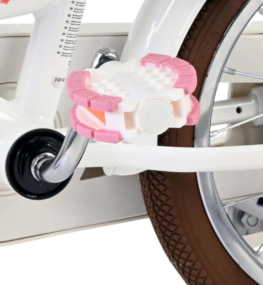 Volare Blossom Kinderfiets – Meisjes – 14 inch – Wit – Twee Handremmen — foto 11
