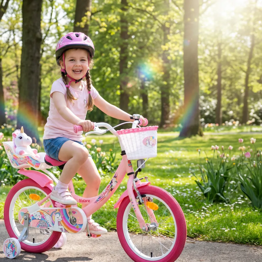 Volare Unicorn Kinderfiets – Meisjes – 12 inch – Paars — foto 14