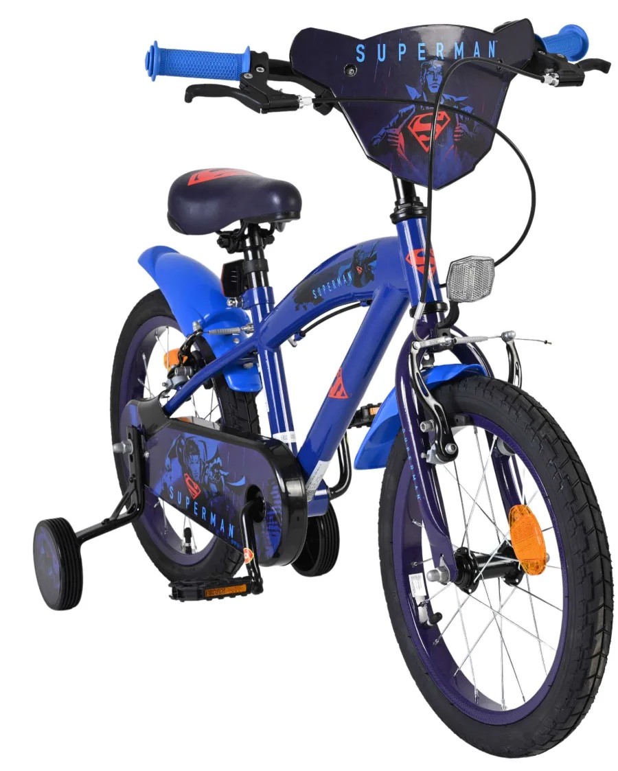 Superman Kinderfiets – Jongens – 16 inch – Blauw – Twee handremmen — foto 7