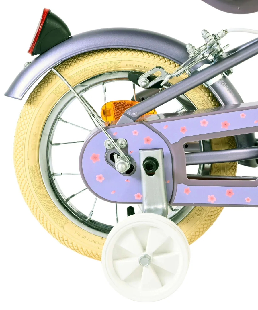 Volare Blossom Kinderfiets - Meisjes - 12 inch - Paars - Twee handremmen — foto 2