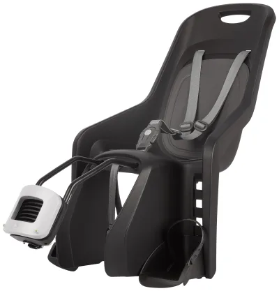 Kinderzitje achter Polisport Bubbly Maxi+ - zwart/donkergrijs - framemontage (FF)
