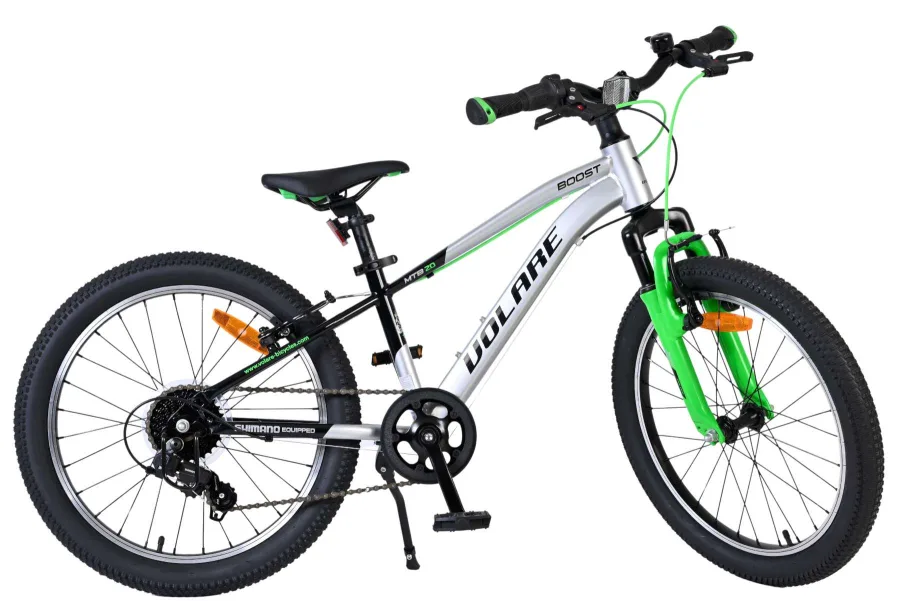 Volare Boost Kinderfiets - 20 inch - Zilver Groen - 7 versnellingen — foto 9