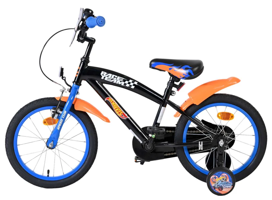 Hot Wheels Kinderfiets - Jongens - 16 inch - Zwart Oranje Blauw — foto 8