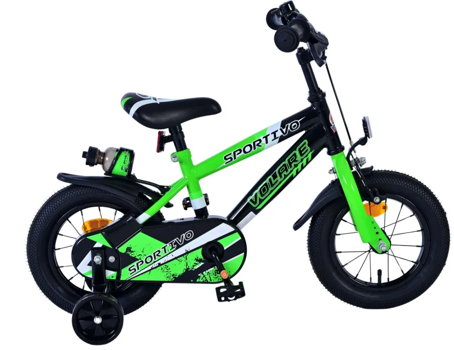 Volare Sportivo Kinderfiets – Jongens – 12 inch – Groen Zwart