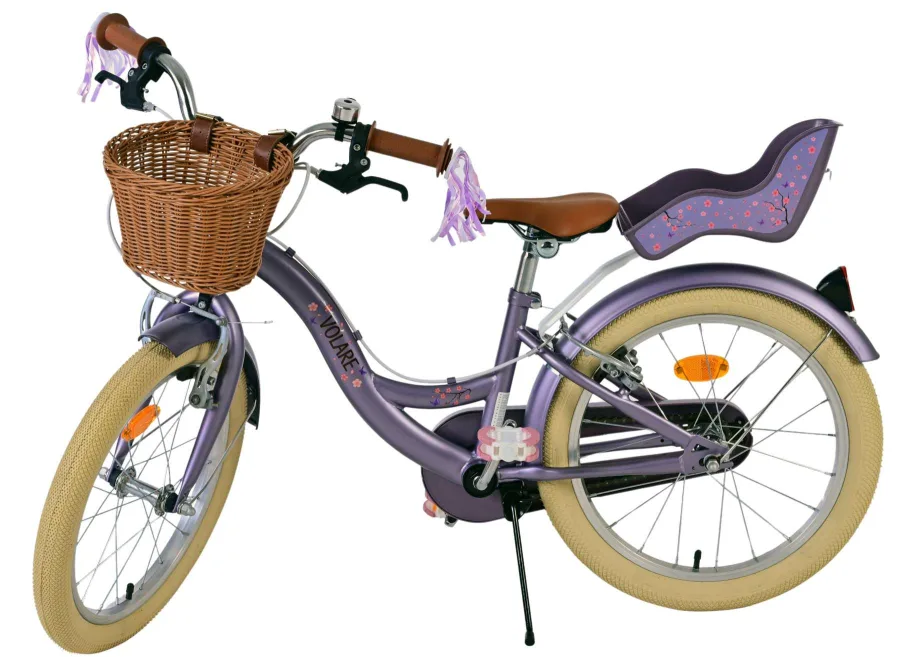 Volare Blossom Kinderfiets – Meisjes – 18 inch – Paars – Twee Handremmen — foto 11