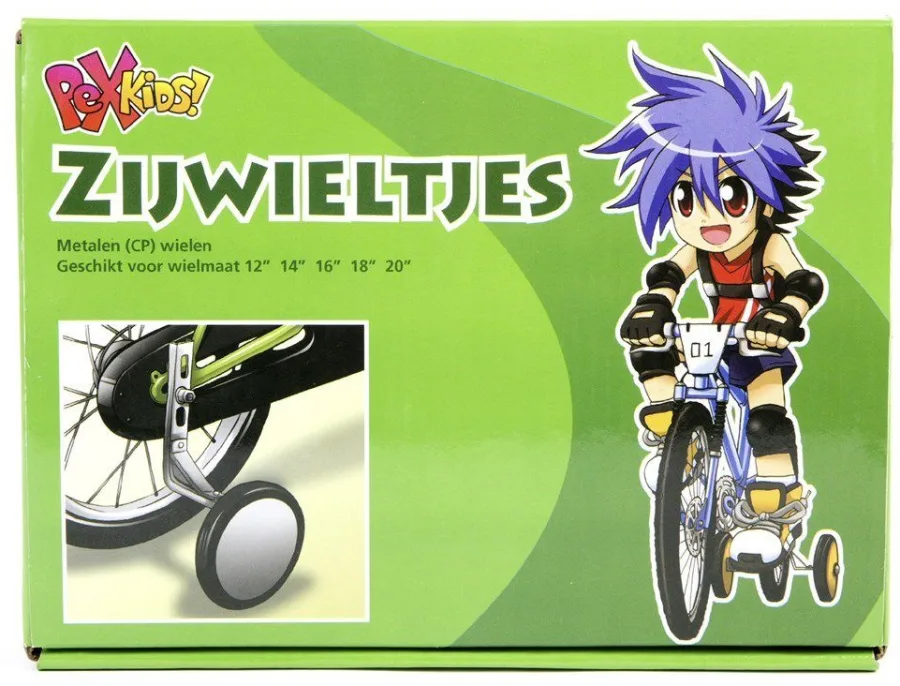 Zijwielen 12-20 inch PexKids neutrale chromen kleur — foto 5