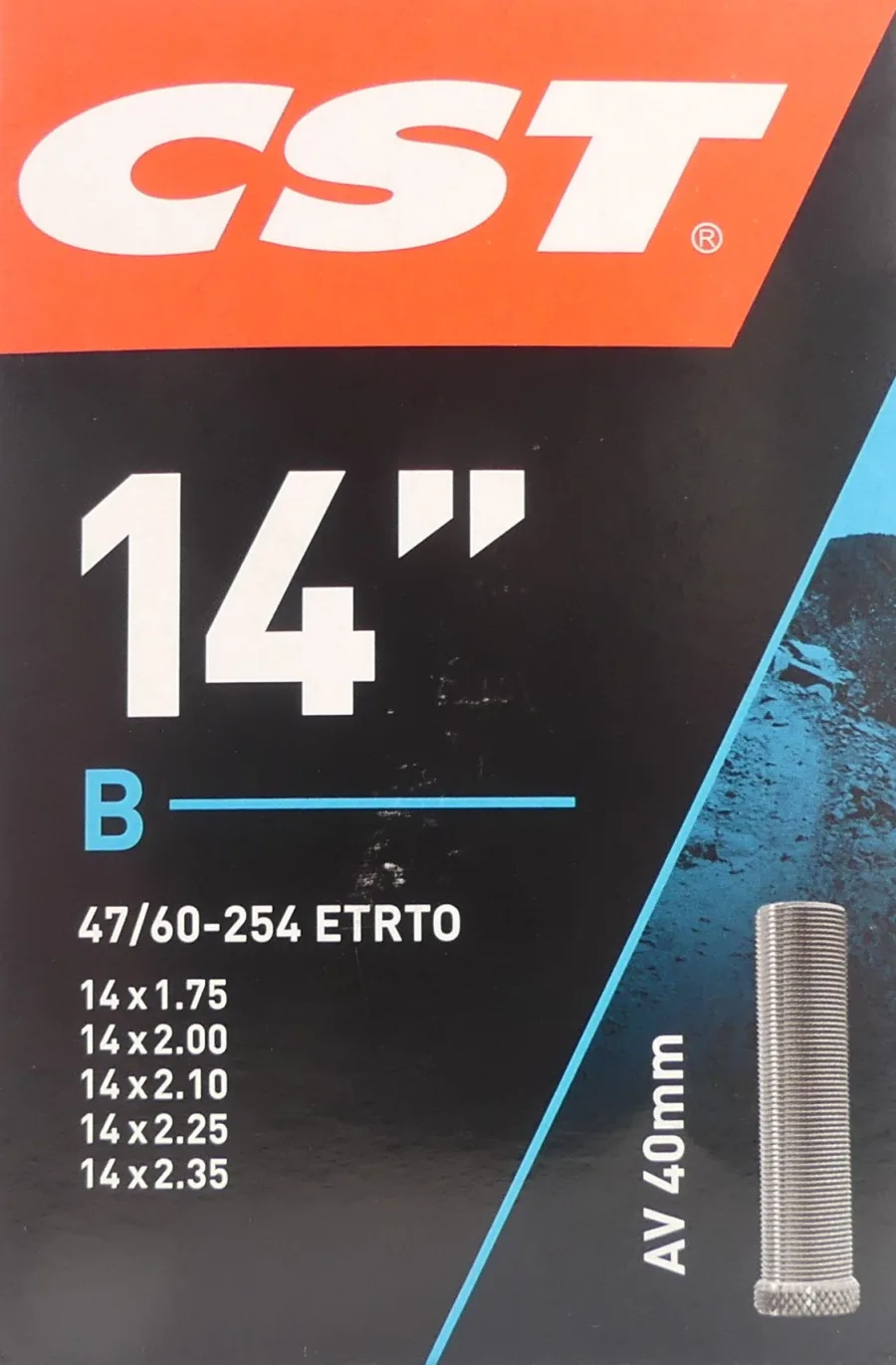 Binnenband 14 x 1.75-1.90″ CST AV Recht — foto 2