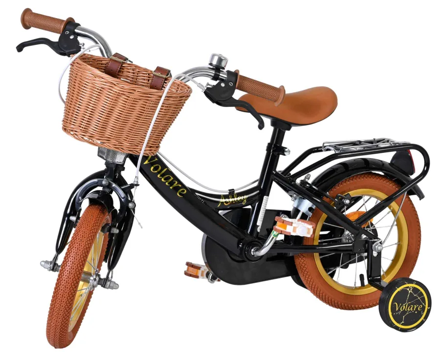 Volare Ashley Kinderfiets – Meisjes – 12 inch – Zwart – Twee handremmen — foto 8