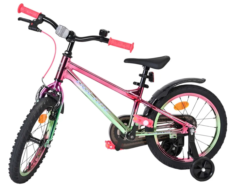 Volare Chrome Kinderfiets – Uni – 16 inch – Roze/Groen — foto 9
