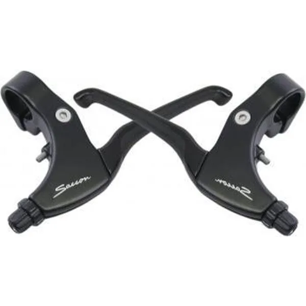 Remgreepset Saccon rollerbrake – zwart met rubberen greep — foto 2
