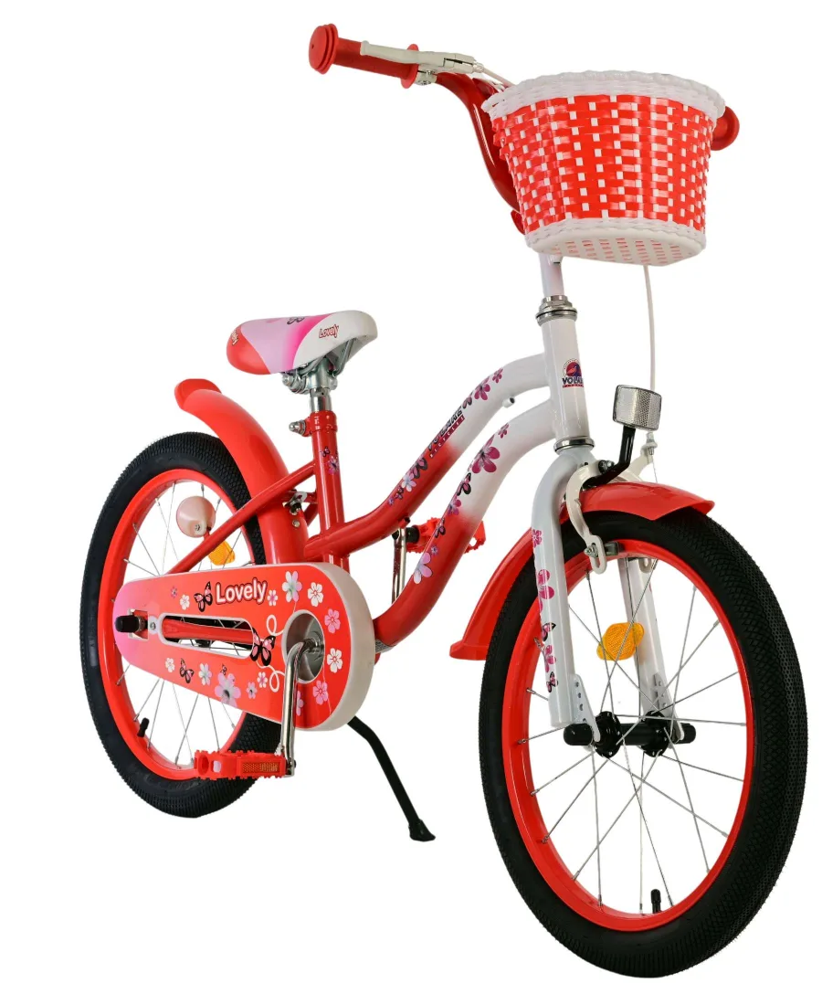 Volare Lovely Kinderfiets – Meisjes – 18 inch – Rood Wit — foto 7