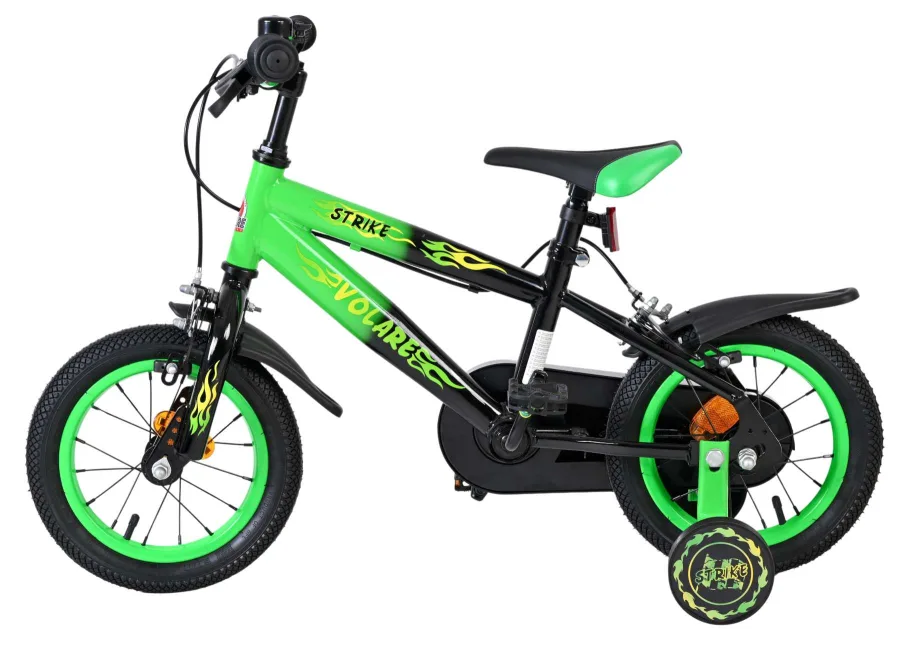 Volare Strike Kinderfiets – Jongens – 12 inch – Zwart Groen – Twee Handremmen — foto 10