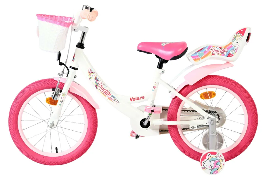 Volare Unicorn Kinderfiets – Meisjes – 16 inch – Wit — foto 8