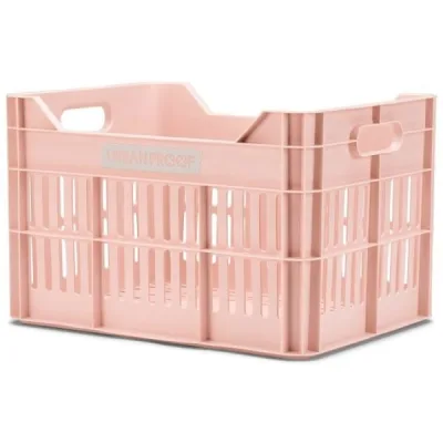 Gerecyclede Fietskrat Urban Proof Click 30 Liter Pastel roze