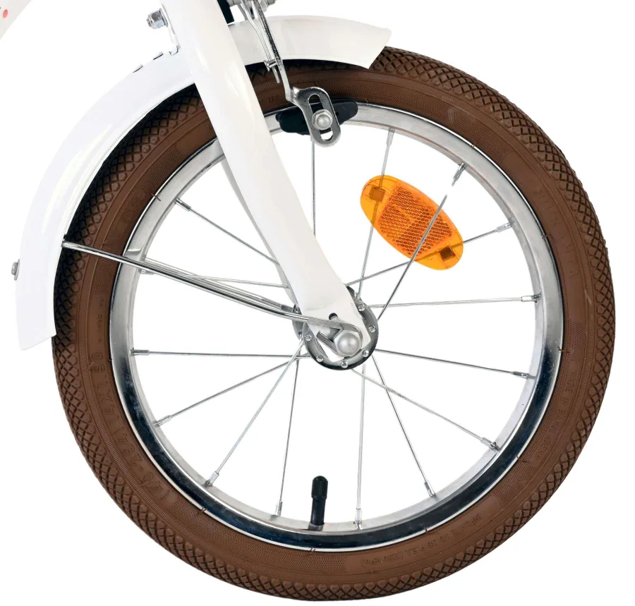Volare Blossom Kinderfiets – Meisjes – 14 inch – Wit – Twee Handremmen — foto 3